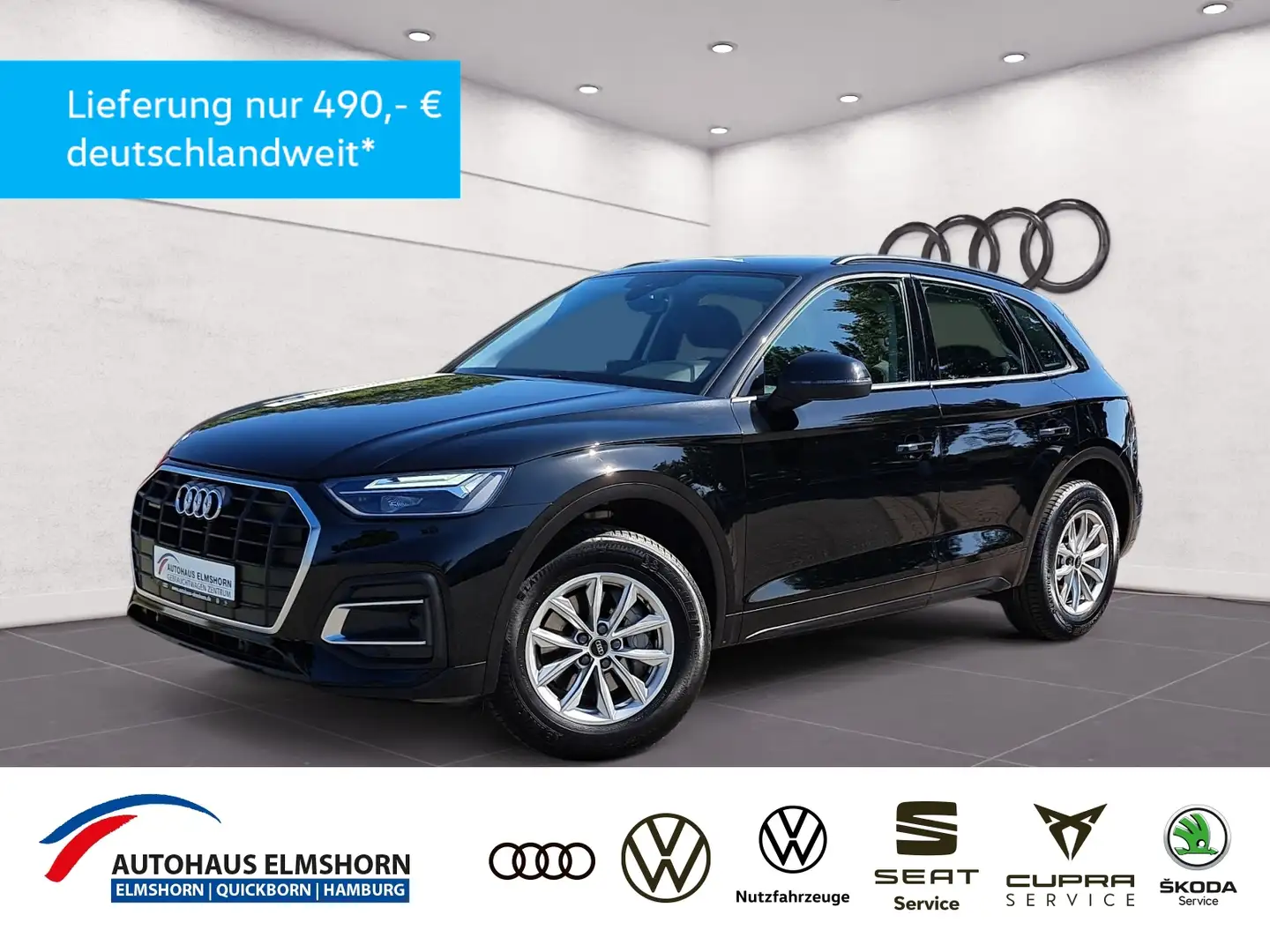 Audi Q5 40 TFSI quattro S tronic AHK NAV KAM PDC LED MAL Schwarz - 1
