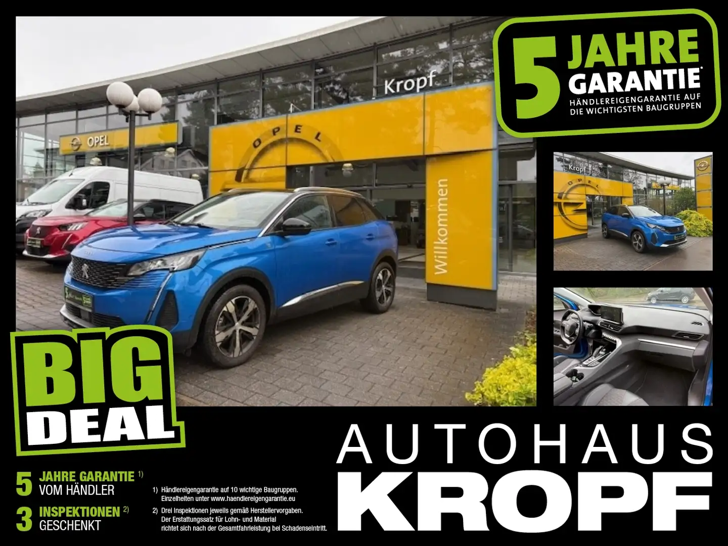 Peugeot 3008 1.2 PureTechRoad Trip Tempomat+LED+SHZ+NAVI Bleu - 1
