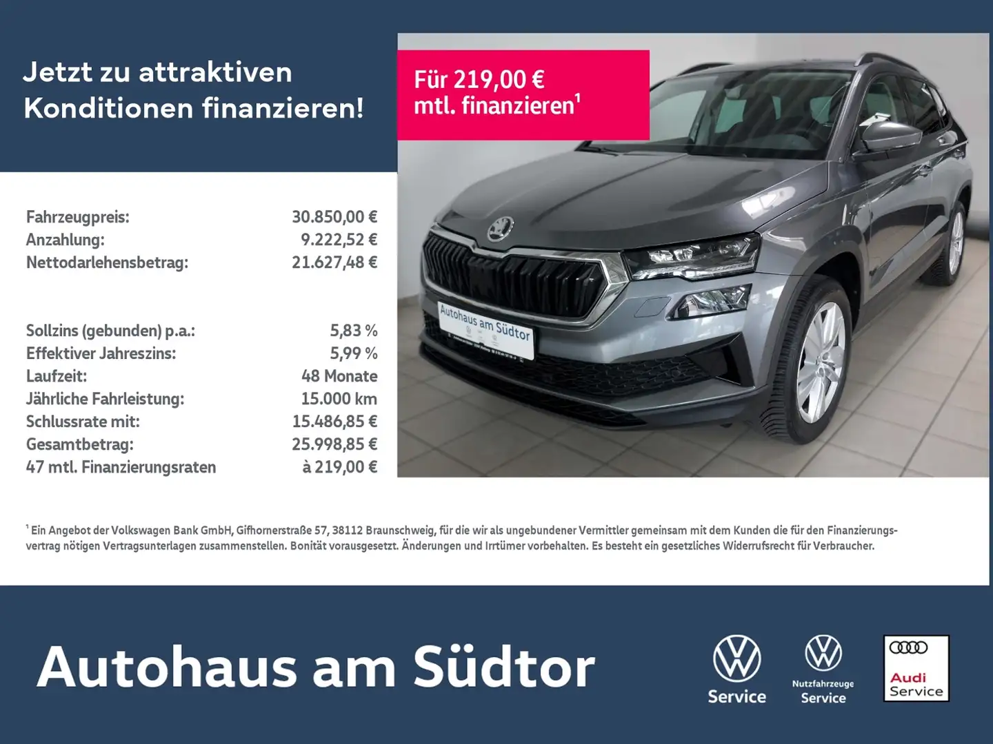 Skoda Karoq Selection 1.5 TSI | LED RFK ACC Grau - 1
