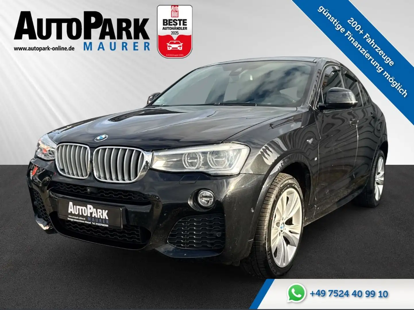BMW X4 xDrive 30d M Sport*AHK*Leder*Garantie 05.2027 Schwarz - 1