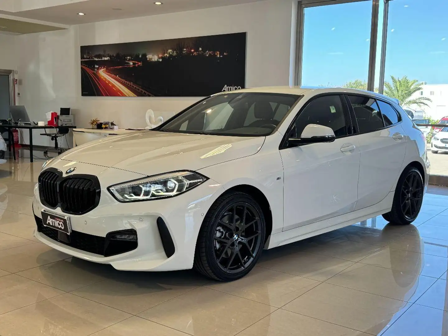 BMW 118 d M Sport Black Cromo Solo 90.000km 2021 Bianco - 2
