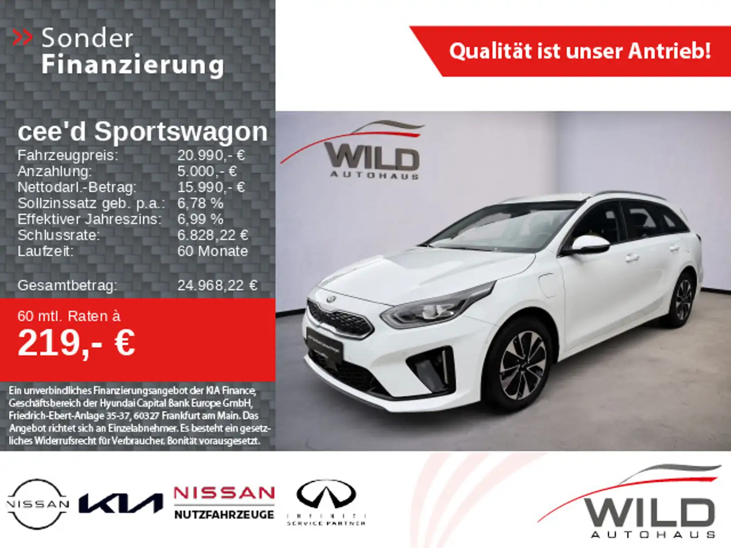 Kia Ceed SW / cee'd SW Ceed SW 1.6 Plug-in Hybrid Spirit, SHZ LM-Felgen Weiß - 1