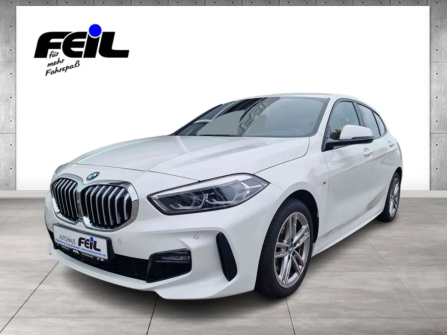 BMW 118 i M Sport DAB LED Tempomat Klima Shz PDC Blanc - 1