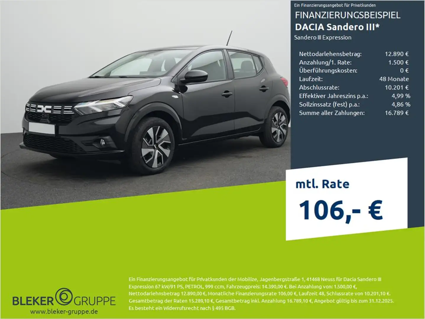 Dacia Sandero Sandero III Expression Negro - 1
