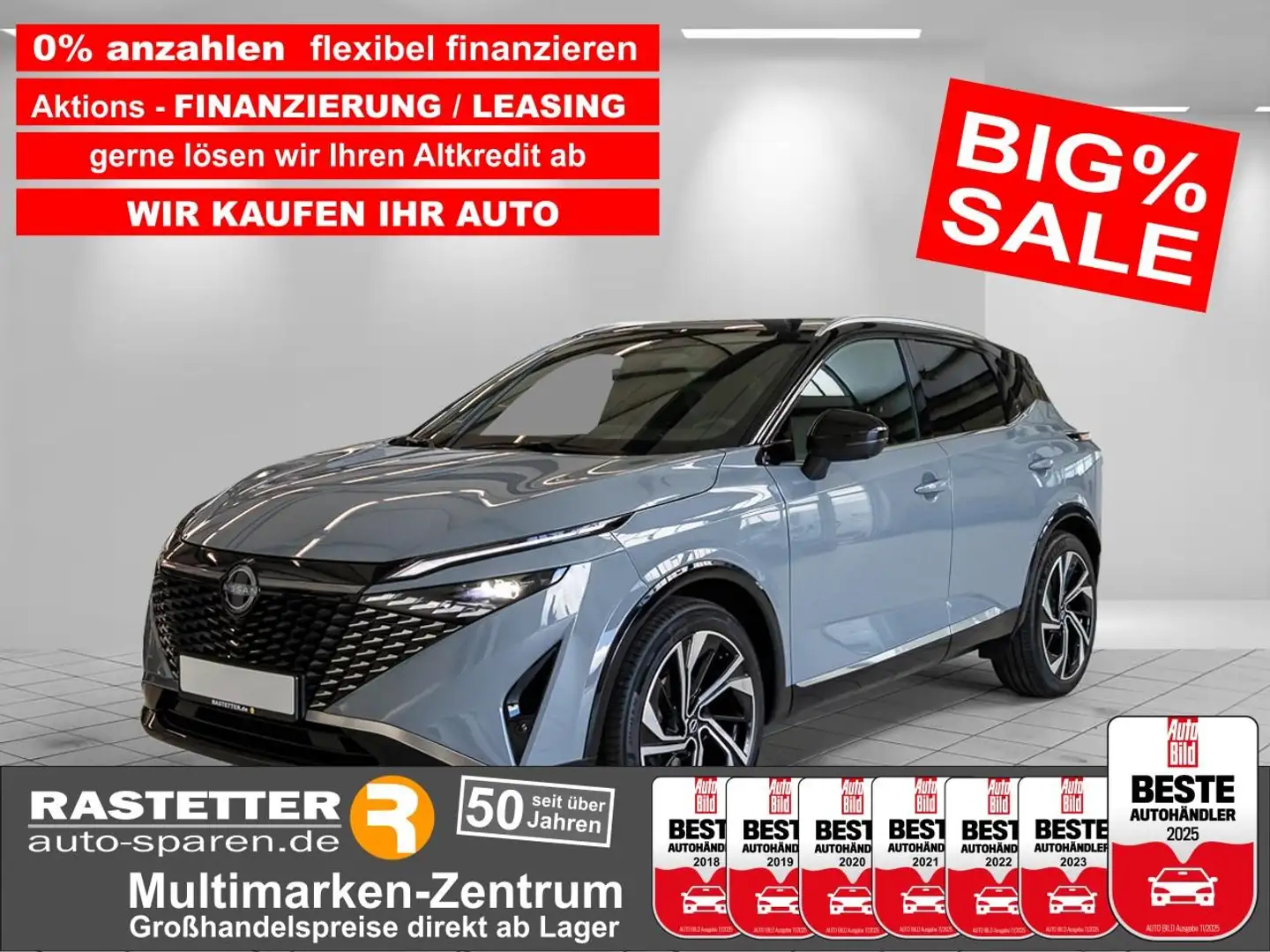 Nissan Qashqai Xtronic 4x4 tekna+ Plus Zweifarb+20Z+Leder+Pano+BO Grijs - 1