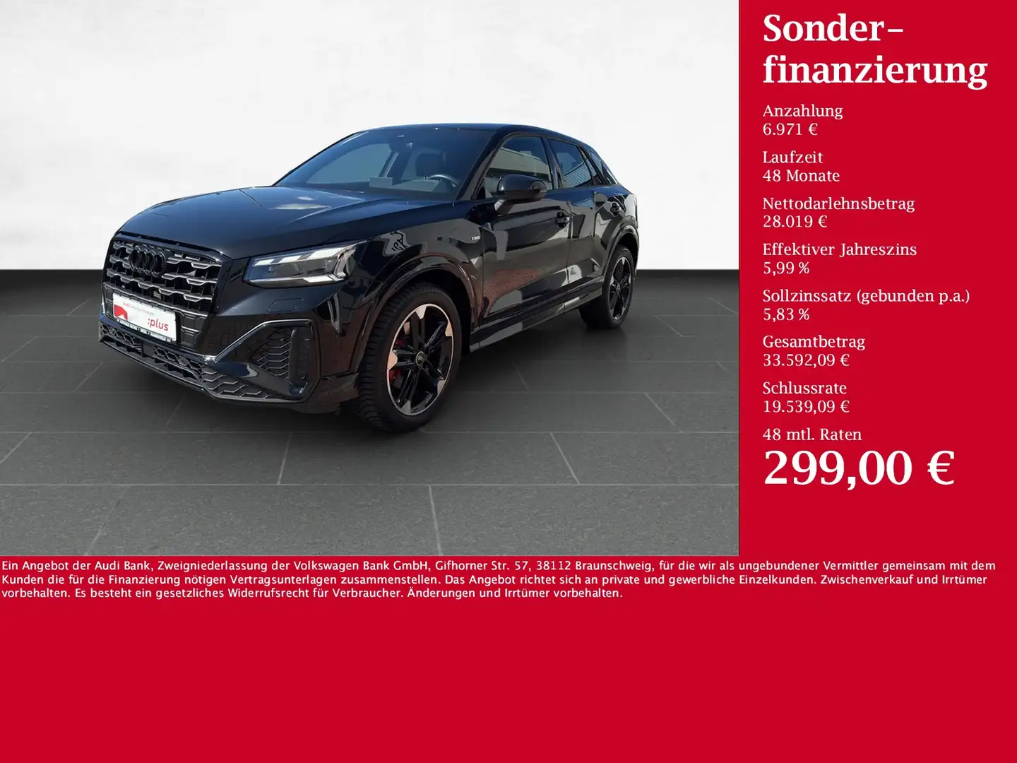 Audi Q2 S line 35 TFSI S tronic /AHK/Rückfahrkam/Pano Noir - 1