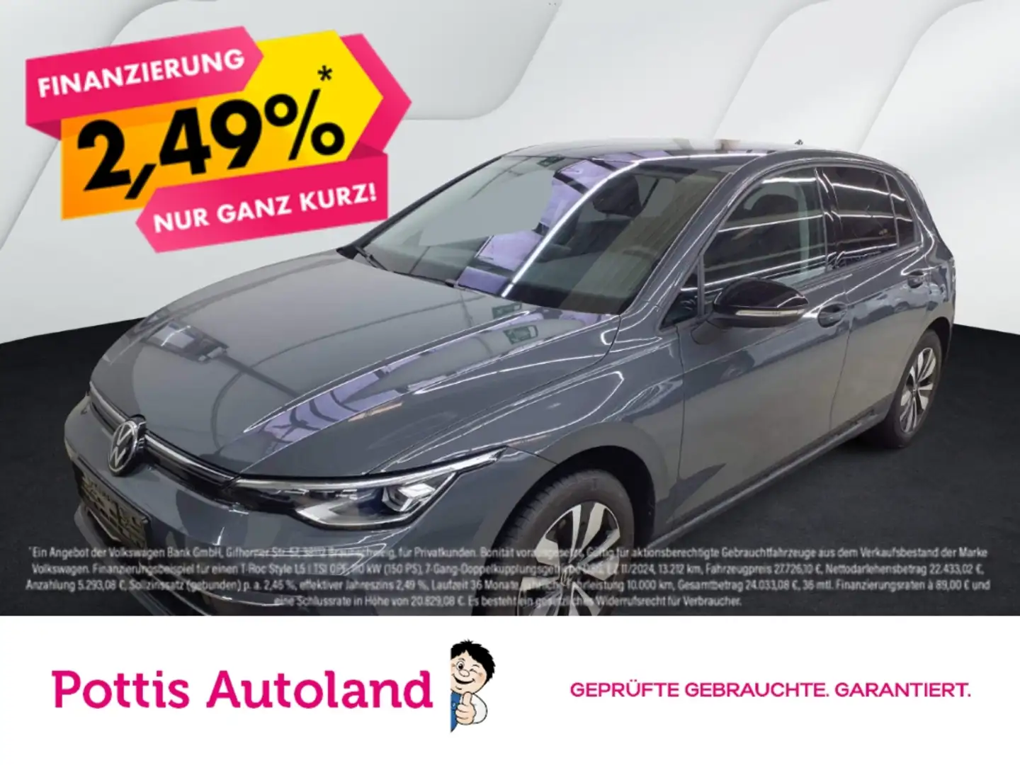 Volkswagen Golf 1.5 TSI GOAL AHK NAVI ACC SITZHZG Grau - 1