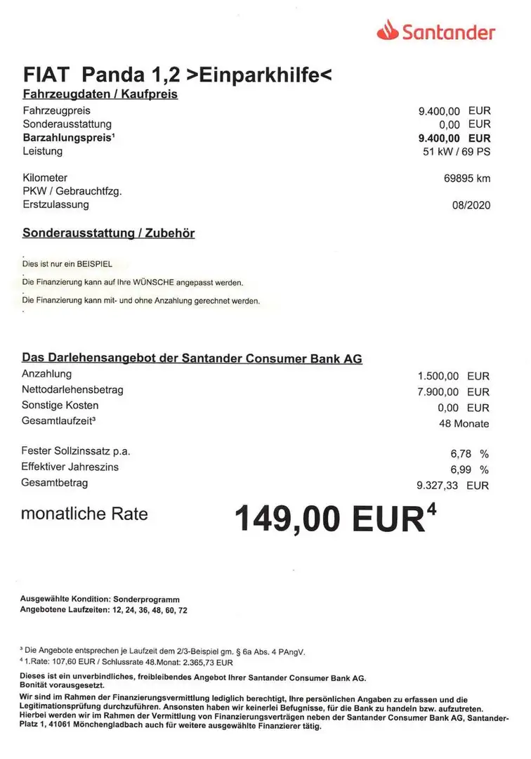 Fiat Panda 1,2  8V Easy Sitzheiz/Einparkhilfe Weiß - 2