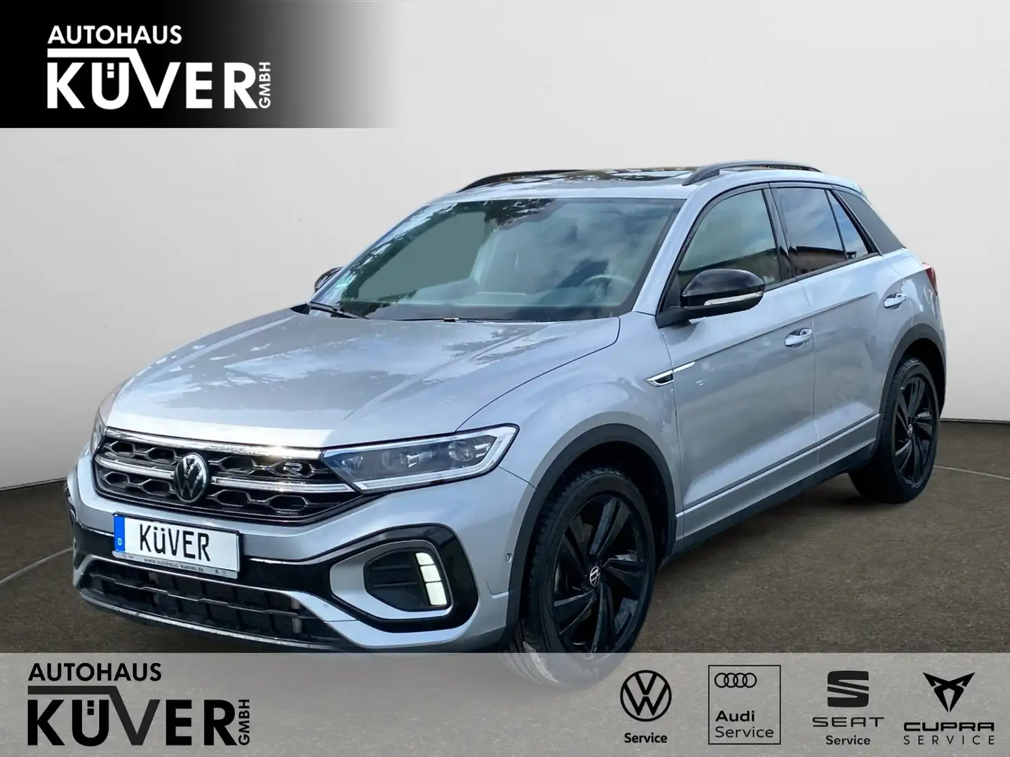 Volkswagen T-Roc R-Line 2.0 TDI DSG Navi+ACC+AHK+Pano+Shzg. Silber - 1