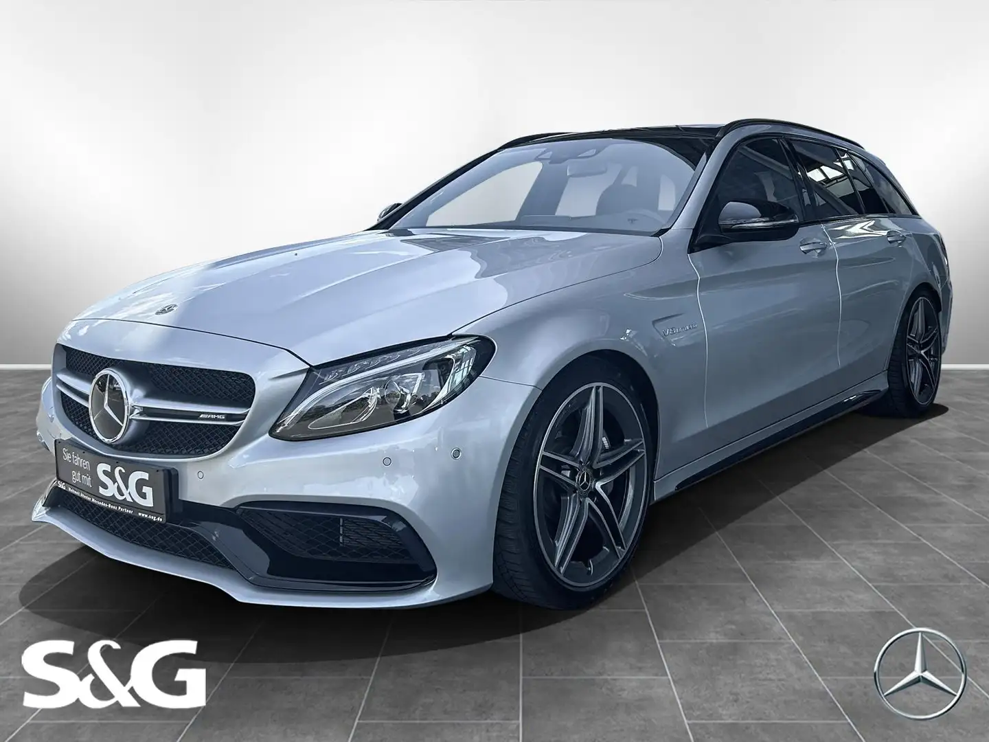 Mercedes-Benz C 63 AMG T RüKam+Totwink+Pano+LED+Sitzhzg.+19 Zilver - 1