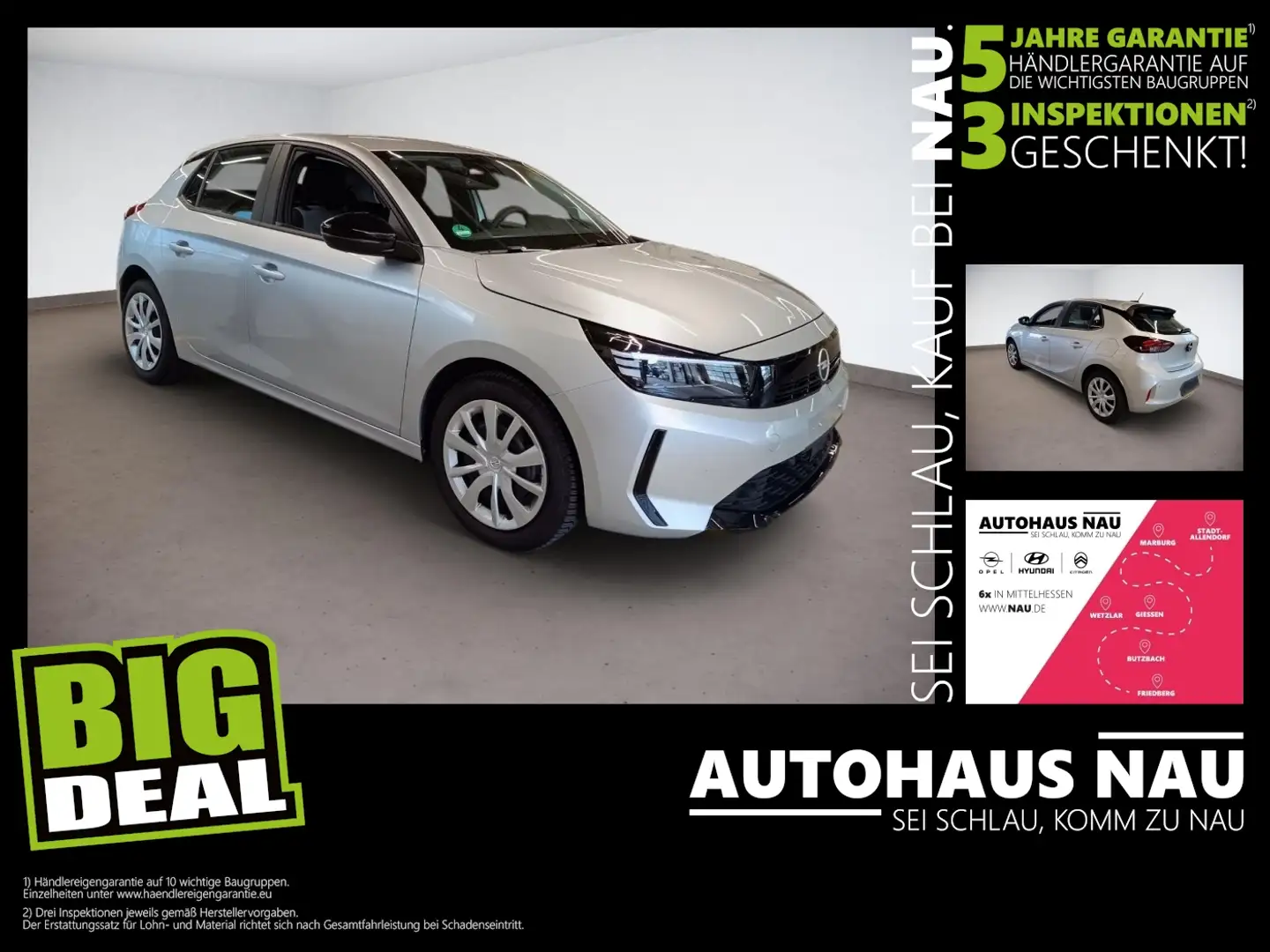 Opel Corsa Edition 1.2 inkl. Inspektionspaket BigDeal Grau - 1