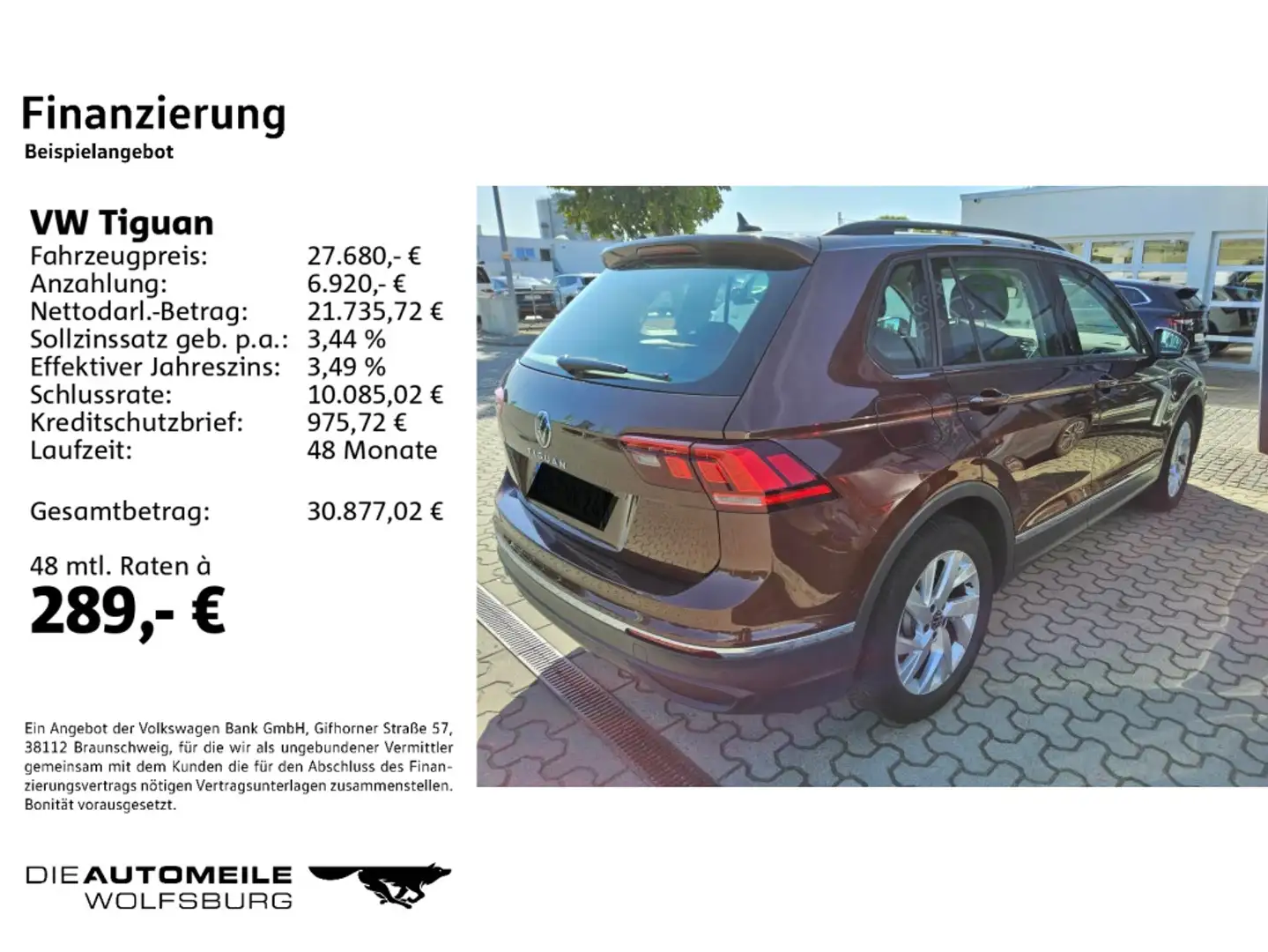 Volkswagen Tiguan 1.5 TSI DSG Life AHK/ACC/Einparkhi Braun - 2
