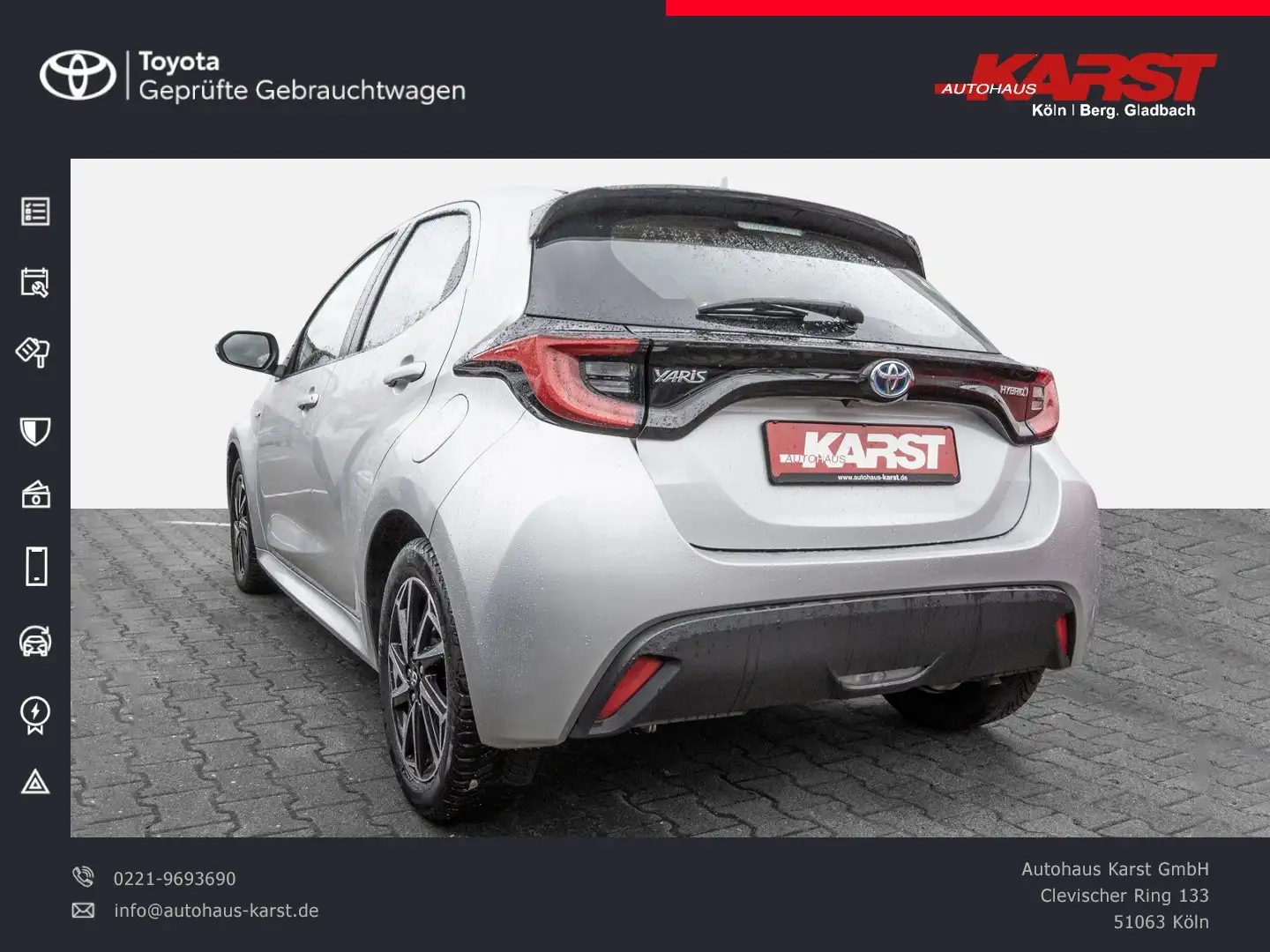 Toyota Yaris 1.5 Hybrid Team D Carplay+Allwetter+Kamera Plateado - 2