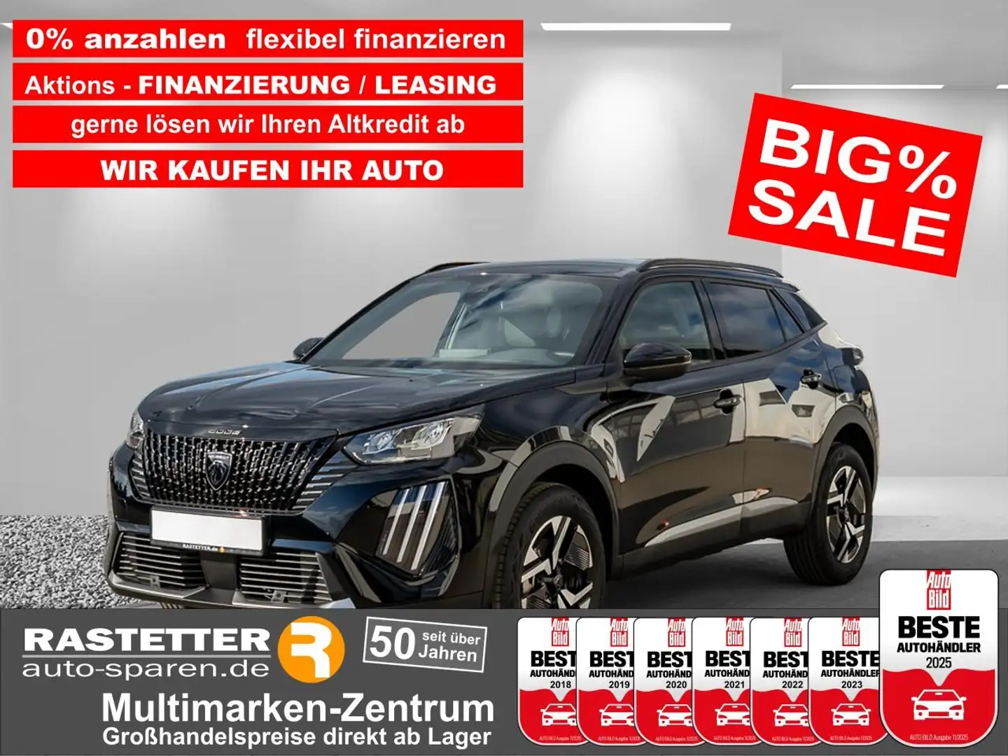 Peugeot 2008 Hybrid e-DSC6 Allure 3D+Keyless+iConnect+Indukt+vi Schwarz - 1