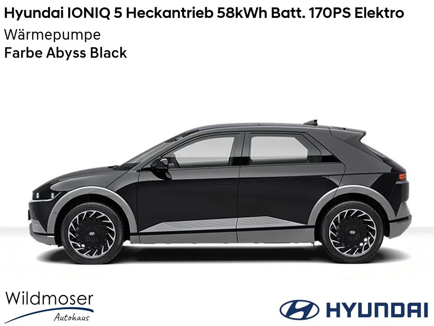 Hyundai IONIQ 5 ⚡ Heckantrieb 58kWh Batt. 170PS Elektro ⏱ Sofort v Schwarz - 2