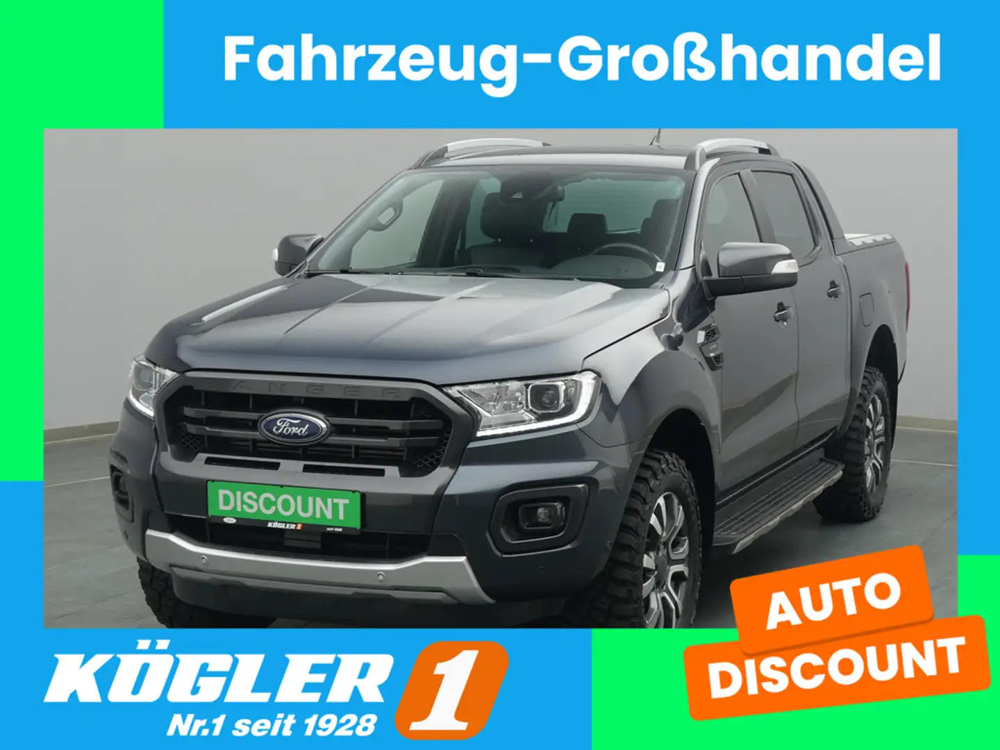 Ford Ranger Doka Wildtrak 213PS Aut. 4x4/AHK/Standh. Gris - 1