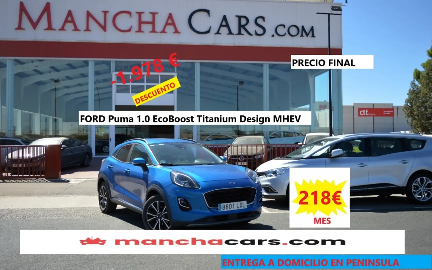 Ford Puma 1.0 EcoBoost MHEV Titanium Design 125 Azul - 1