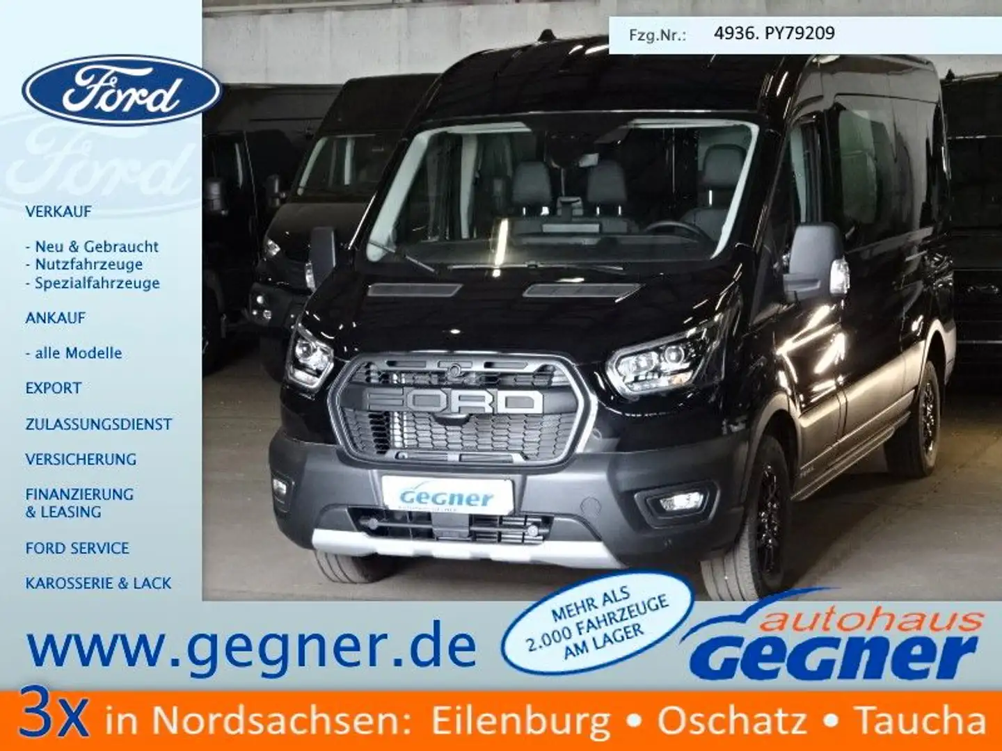 Ford Transit 350L3H2 TRAIL LKW 4x4 AHK Stndhzg BiXeno Noir - 1