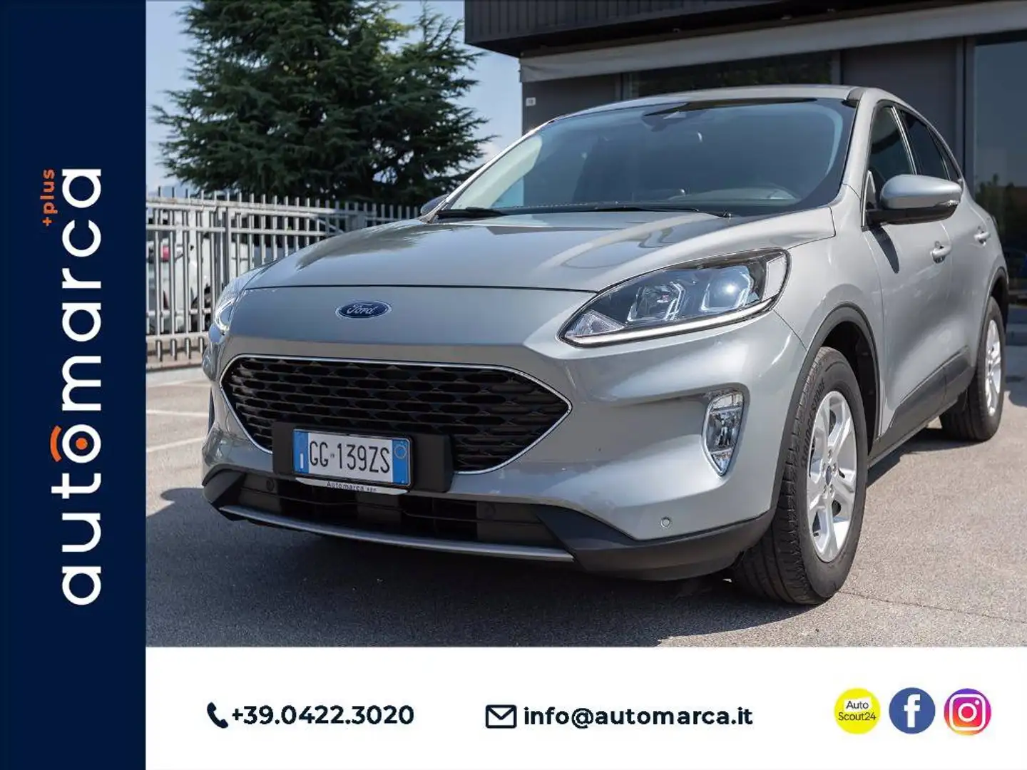 Ford Kuga 1.5 ecoblue Connect 2wd 120cv auto Grigio - 1