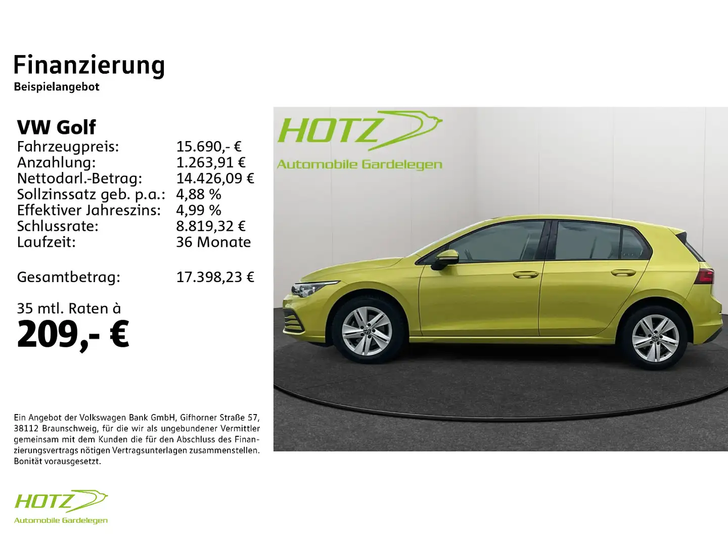 Volkswagen Golf VIII 2.0 TDI Life LED-Matrix/NAVI/APP Giallo - 2