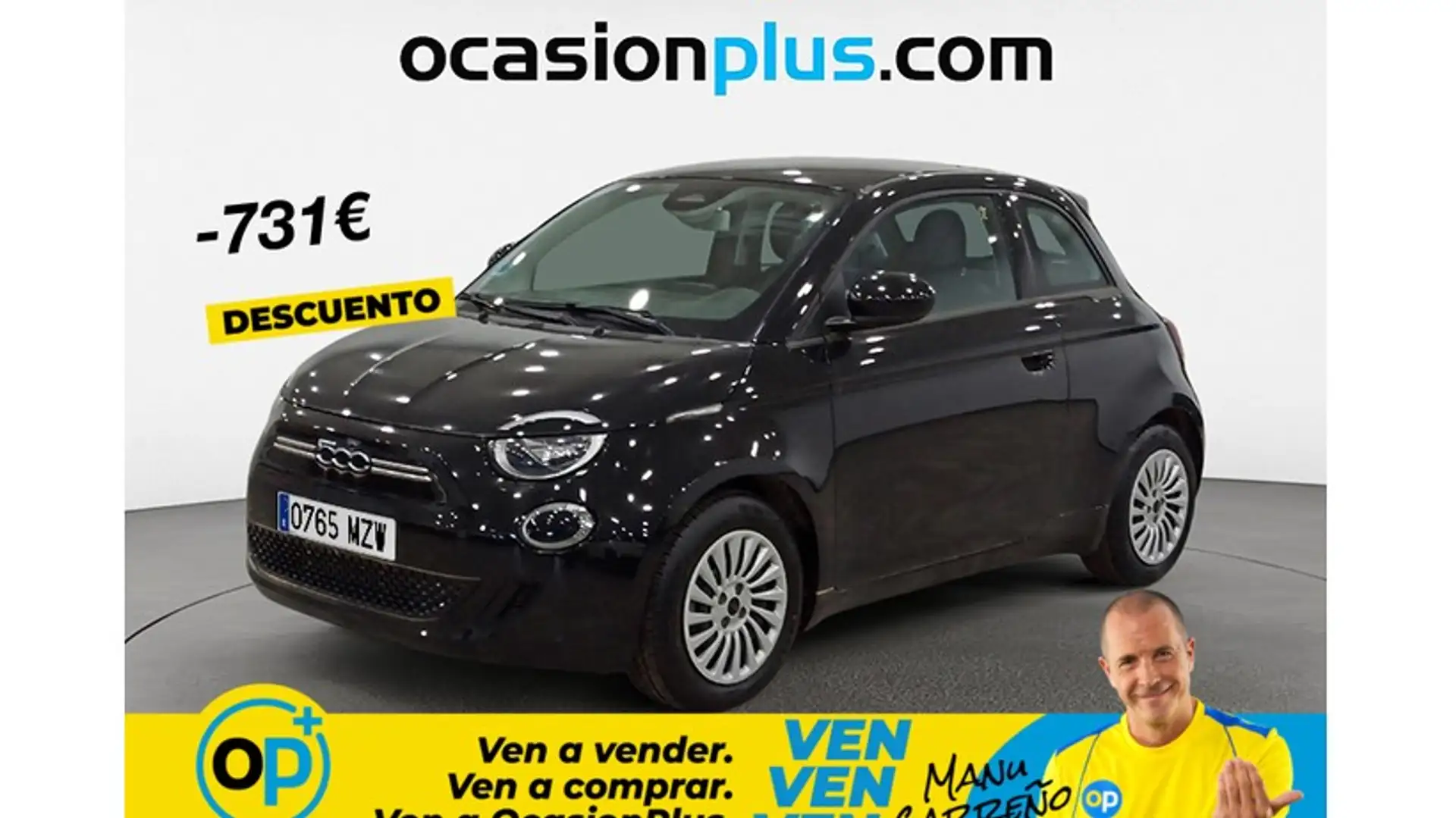 Fiat 500e Action 70KW Negro - 1