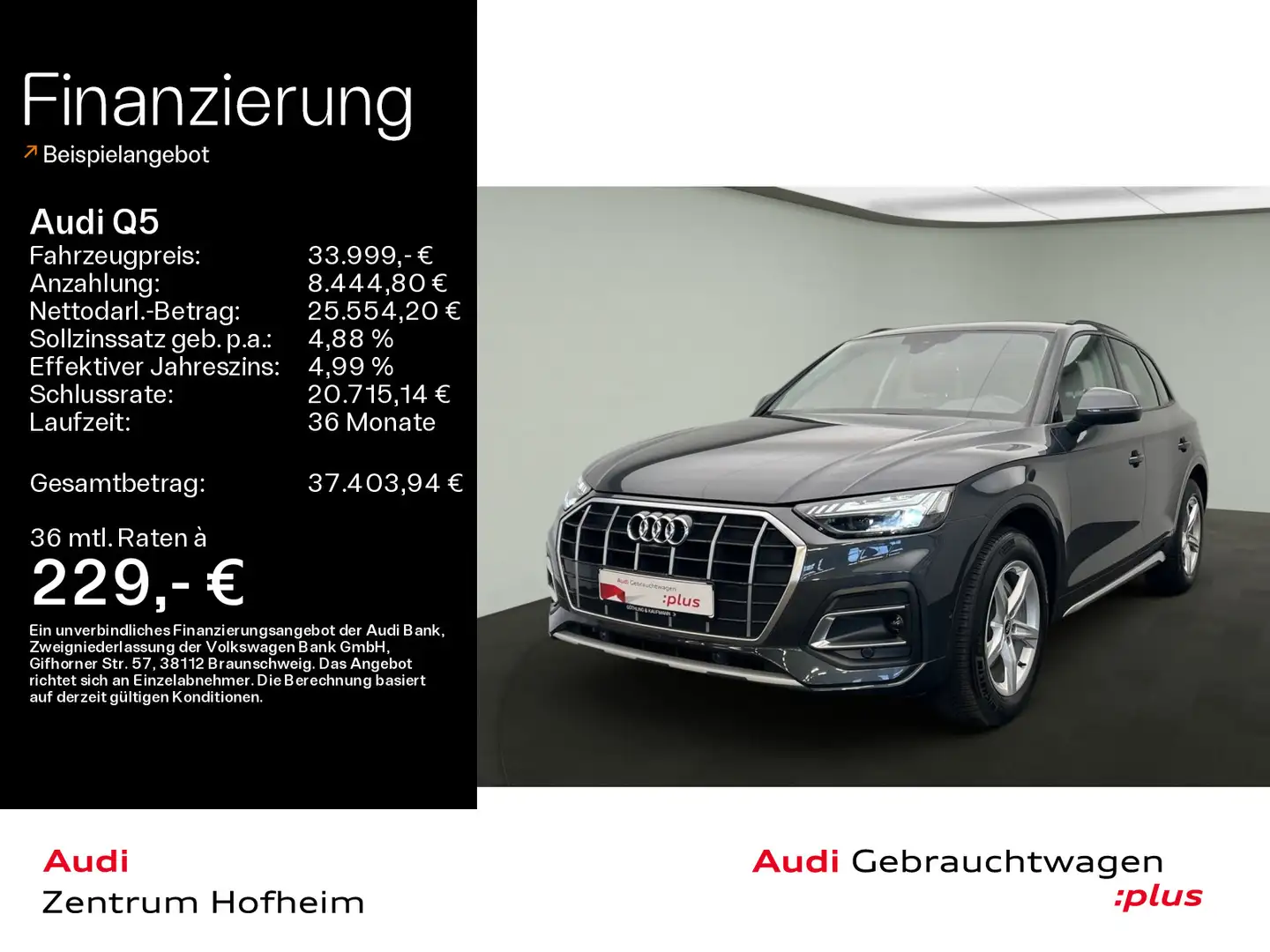 Audi Q5 35 TDI Advanced S tro*Matrx*Virtual*Navi+*360 Grau - 1