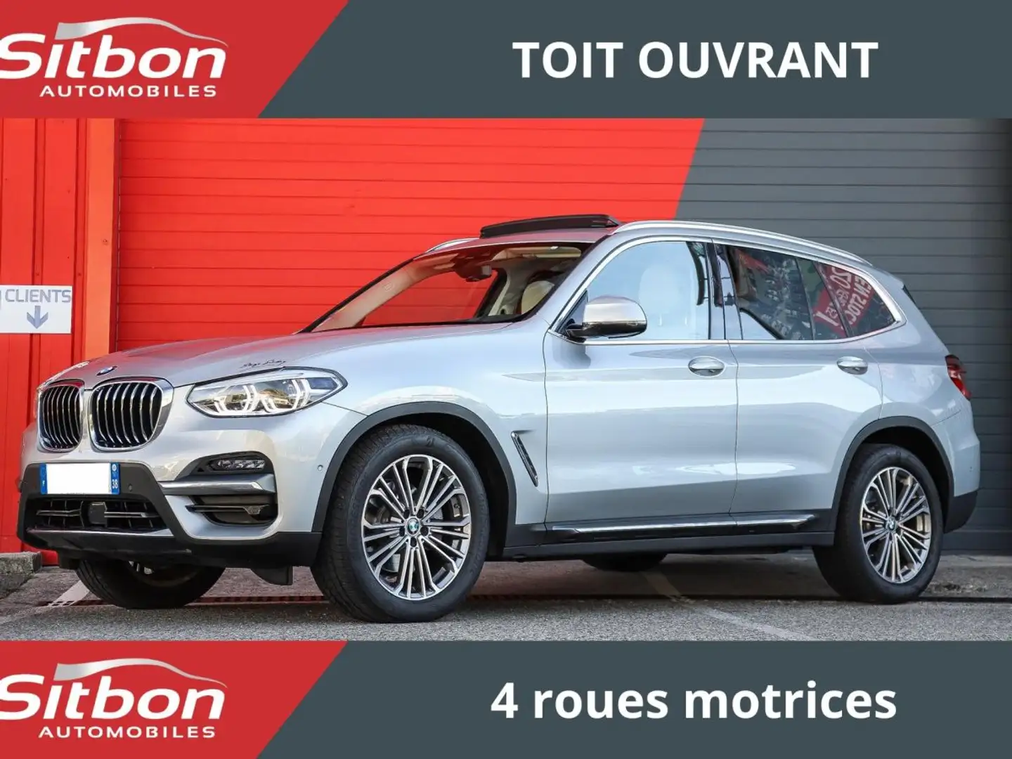 BMW X3 xDrive 20d BVA G01 Luxury 6050? DOPTS TOIT OUVRANT Gris - 1