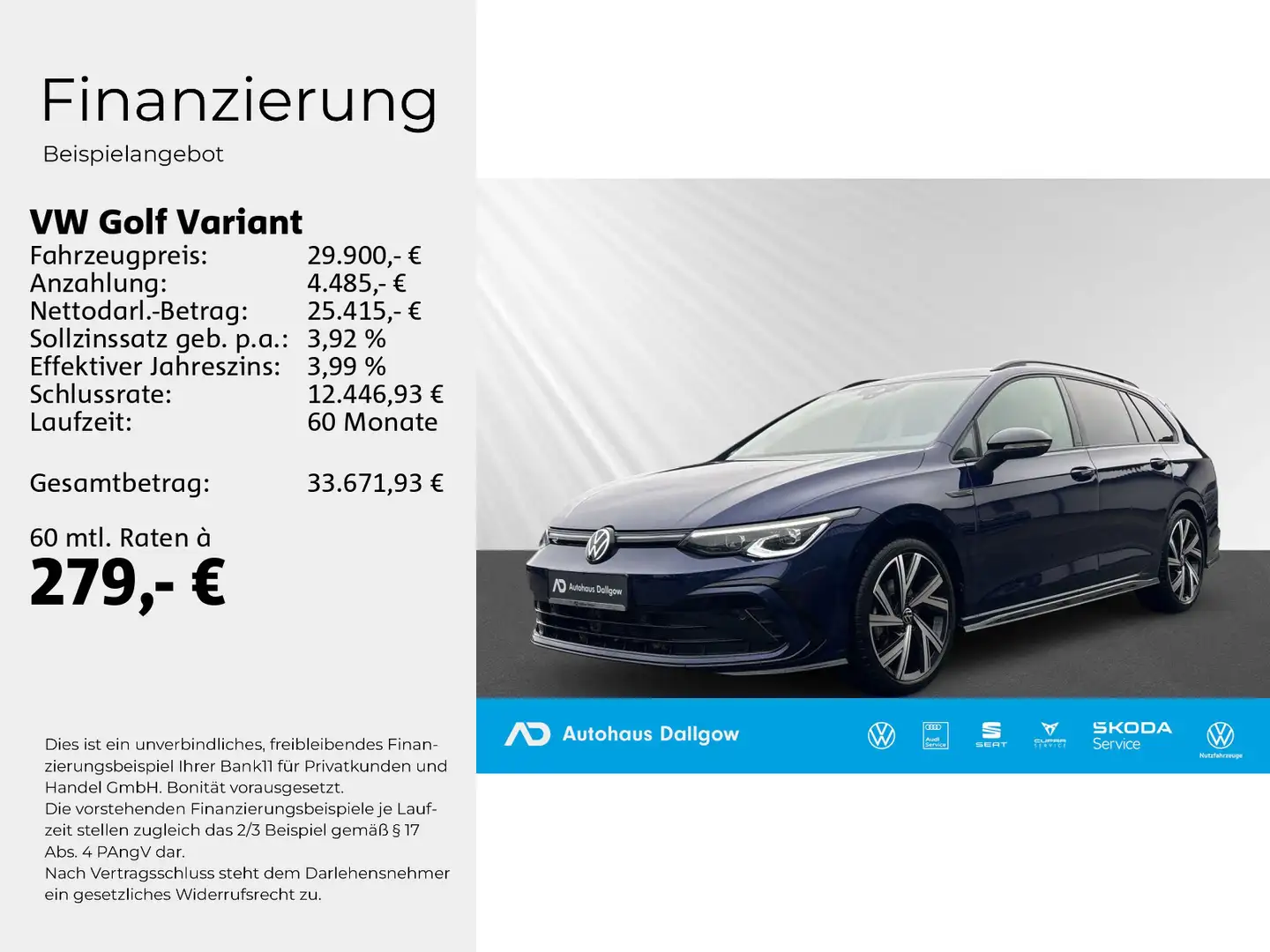 Volkswagen Golf Variant R-Line 1,5 l eTSI OPF 96 kW (130 PS Blau - 2