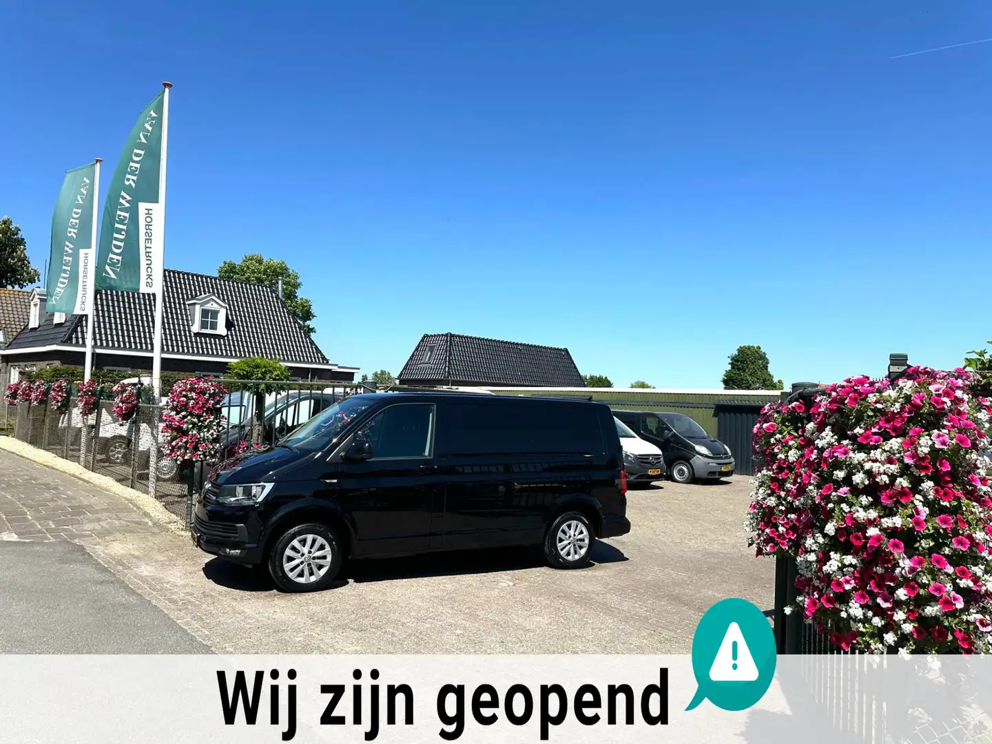 Volkswagen Transporter 2.0 TDI L1 Airco/Cruise 3 Pers. EURO 6 Negro - 1