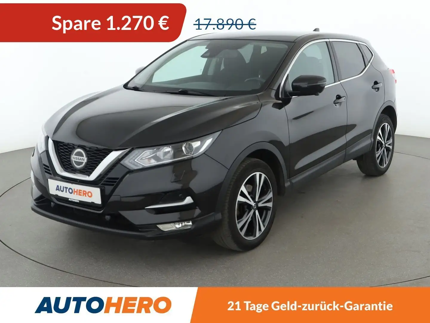 Nissan Qashqai 1.3 DIG-T N-Connecta*NAVI*TEMPO*CAM*PDC*SHZ* Noir - 1