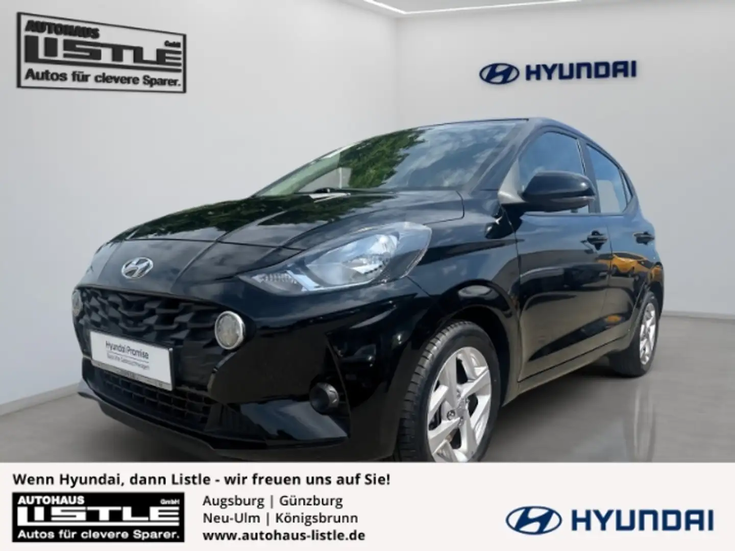 Hyundai i10 Trend 1.2 EU6d Navi Apple CarPlay Android Auto Mus Zwart - 1