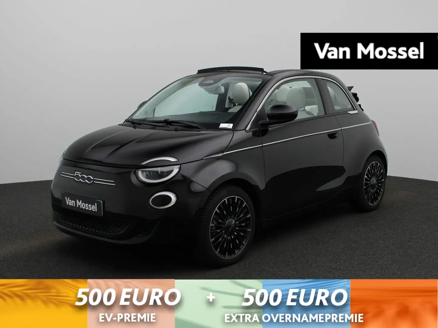 Fiat 500e C La Prima 42 kWh Zwart - 1
