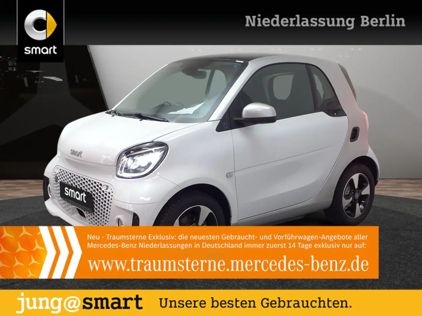 smart forTwo EQ 60kWed passion SHZ Pano PDC+Kamera Klima Weiß - 1