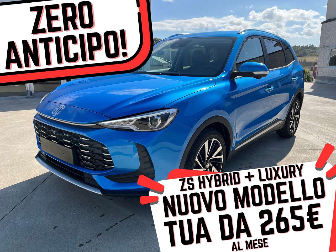 MG ZS NEW FULL-HYBRID 0 ANTICIPO TUA DA 265€ AL MESE