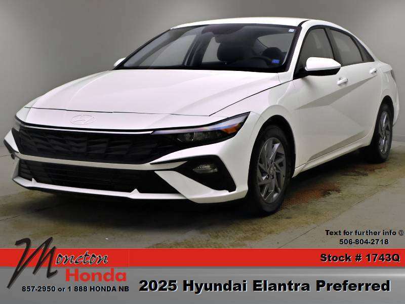 White 2025 Hyundai Elantra Sedan Automatic