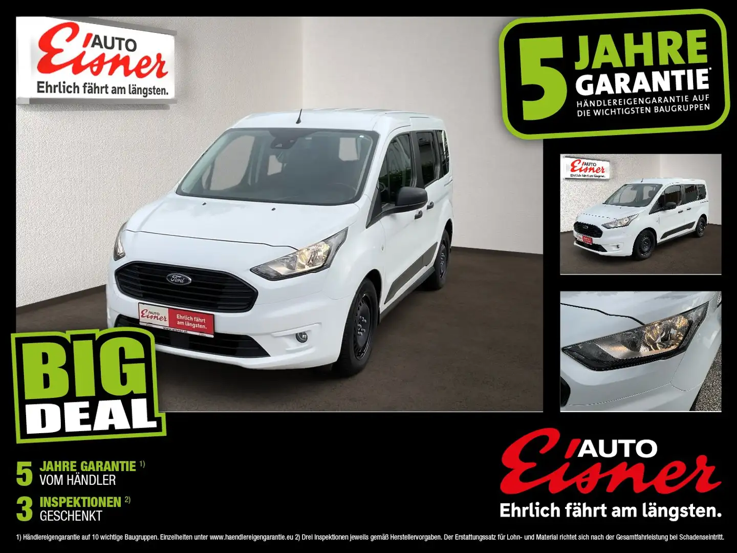 Ford Tourneo Connect 1.5 TDCi/EcoBlue Trend 2xKlima Weiß - 1