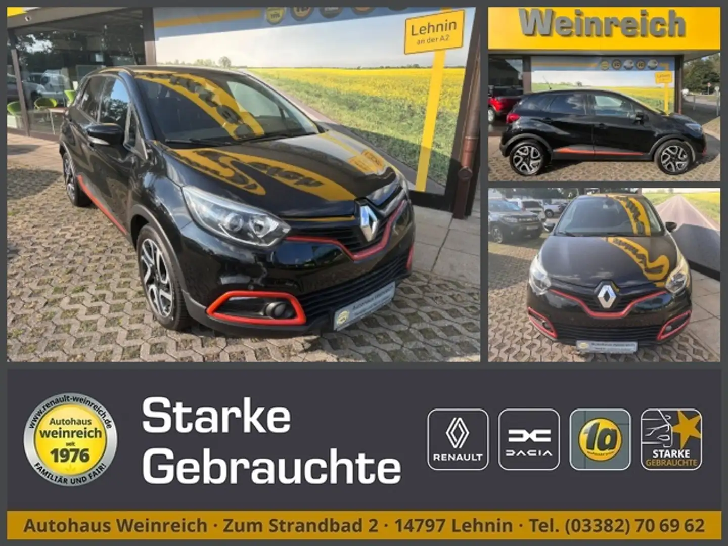 Renault Captur mit Klima & Standheizung Klima Navi Schwarz - 1