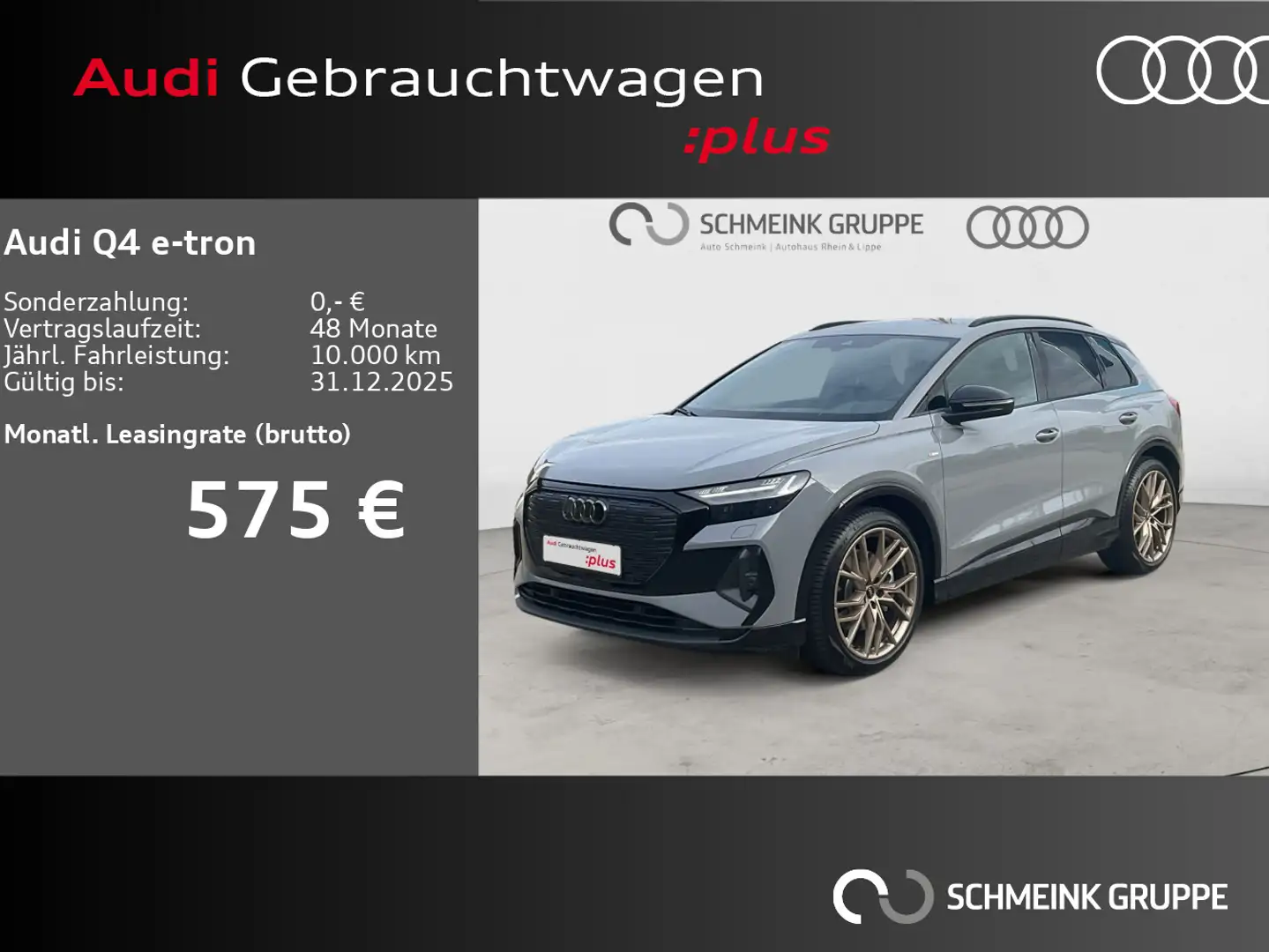 Audi Q4 e-tron 45 S line Edition AHK MATRIX 360° ACC Grau - 1