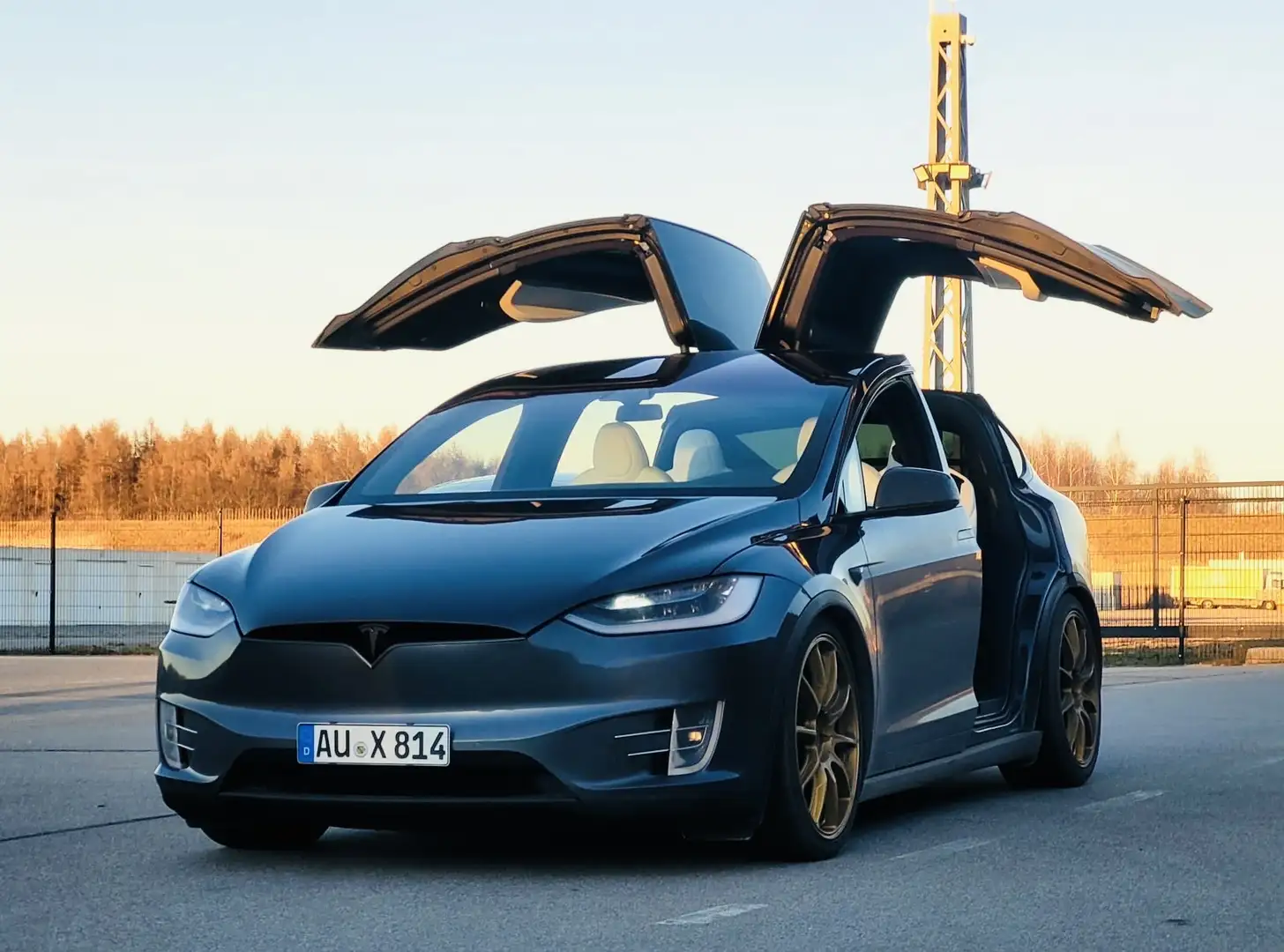 Tesla Model X Performance Raven 6 Sitze 22“ SR/WR AHK P100DL Gris - 1