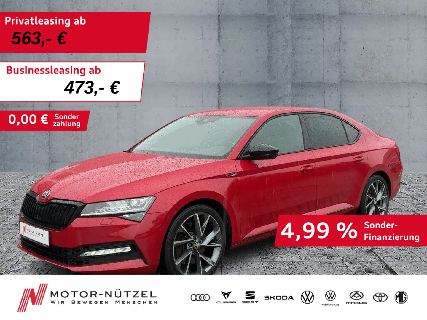 Skoda Superb Limousine 2.0 TSI 4x4 SPORTLINE BEAM+NAVI Rouge - 1