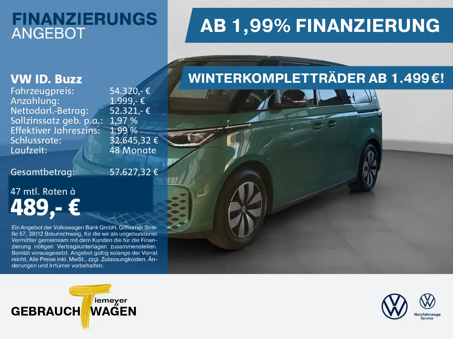 Volkswagen ID. Buzz ID.Buzz PRO AHK ACC KAMERA eKLAPPE BUZZ-BOX Vert - 1