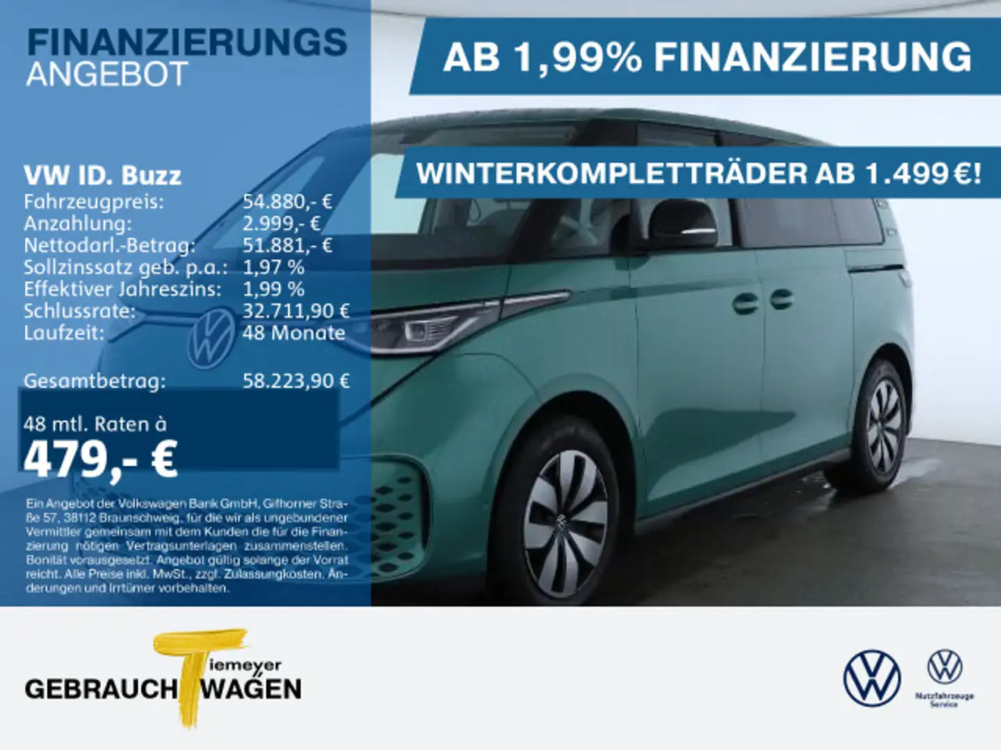 Volkswagen ID. Buzz ID.Buzz PRO AHK ACC KAMERA eKLAPPE BUZZ-BOX Zöld - 1