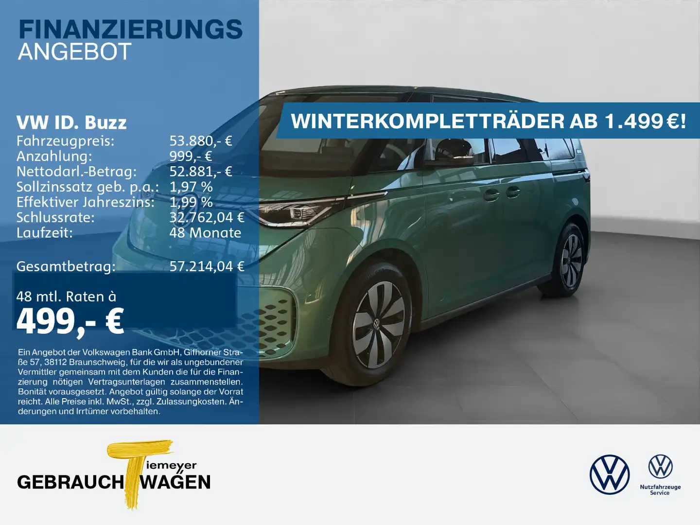 Volkswagen ID. Buzz ID.Buzz PRO AHK ACC KAMERA eKLAPPE BUZZ-BOX Grün - 1