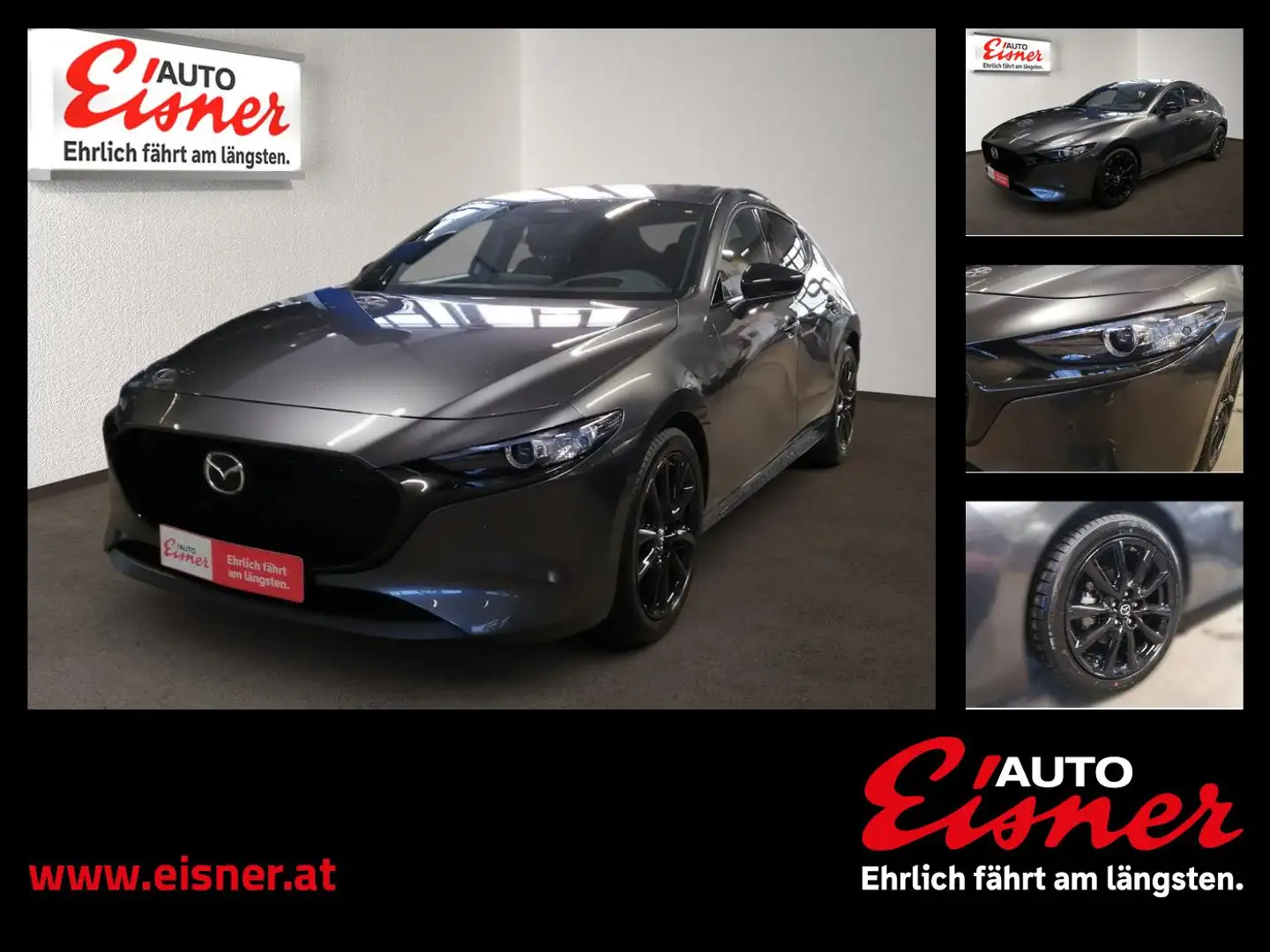 Mazda 3 G140 AT HOMURA 2xKlima AUT DynLicht HUD Kam. Grau - 1