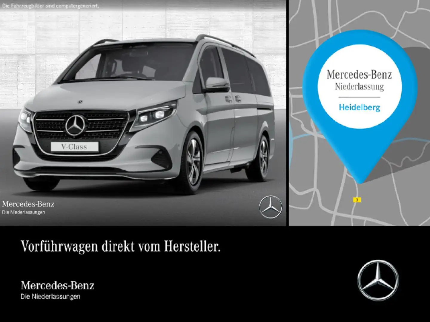 Mercedes-Benz V 220 d STYLE+9G+AHK+Navi+DIS+Klima+SitzHZ Grau - 1
