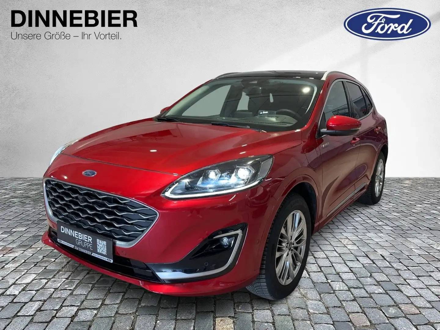 Ford Kuga Vignale LED+Glasdach+Kamera+Winterpaket Rood - 2