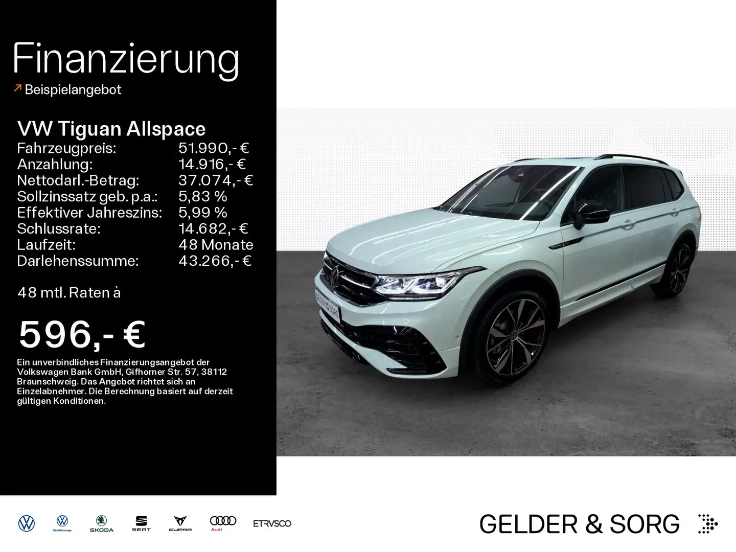 Volkswagen Tiguan Allspace R-Line 2.0 TSI*4M*IQ.DRIVE*AHK* Blanc - 1