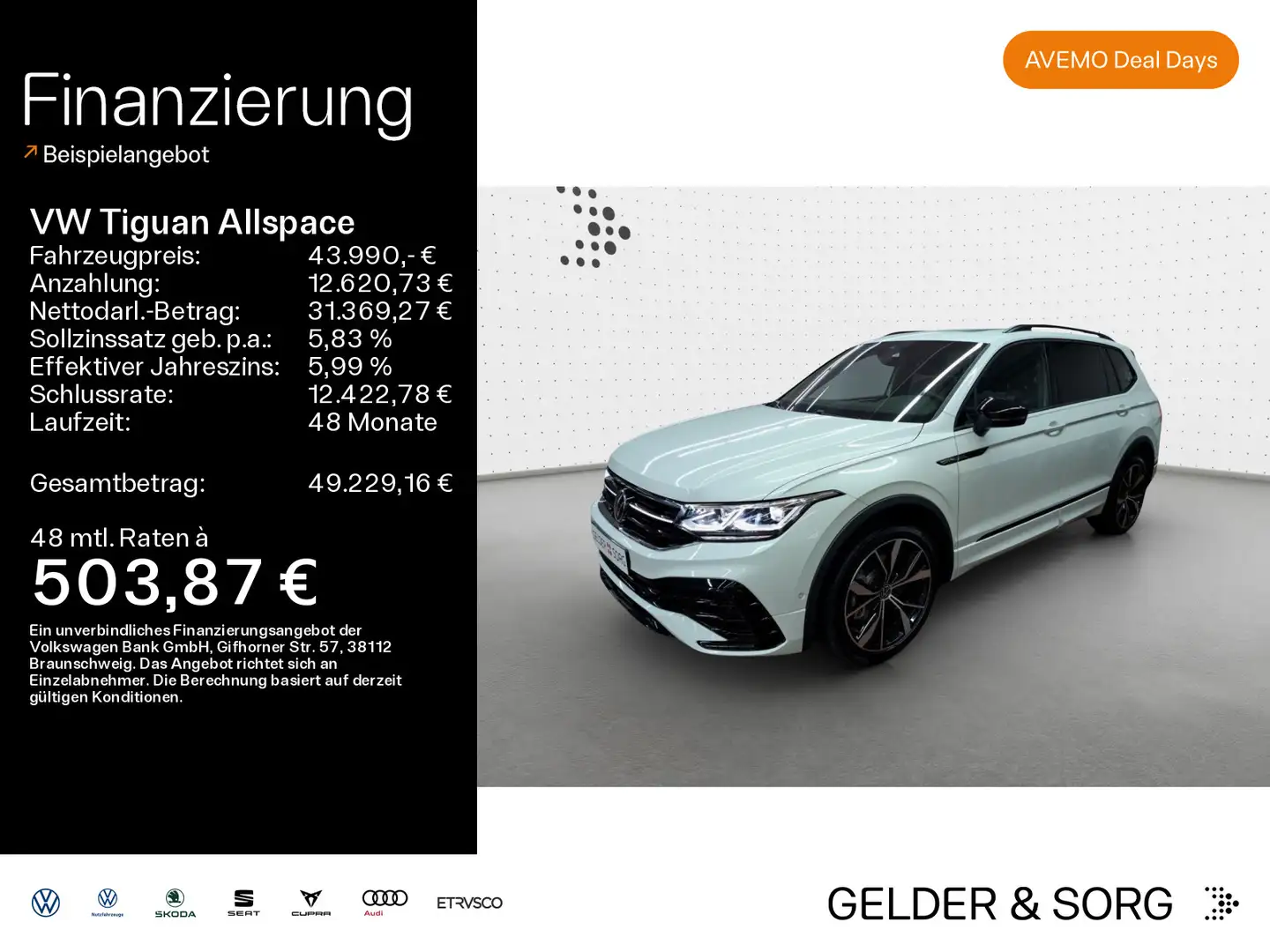 Volkswagen Tiguan Allspace R-Line 2.0 TSI*4M*IQ.DRIVE*AHK* Weiß - 1