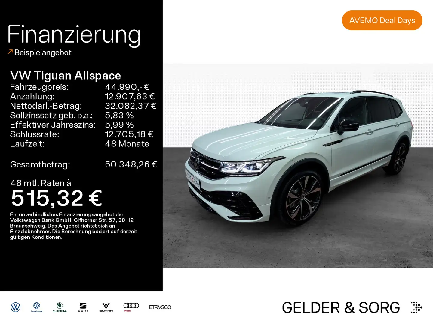 Volkswagen Tiguan Allspace R-Line 2.0 TSI*4M*IQ.DRIVE*AHK* Weiß - 1