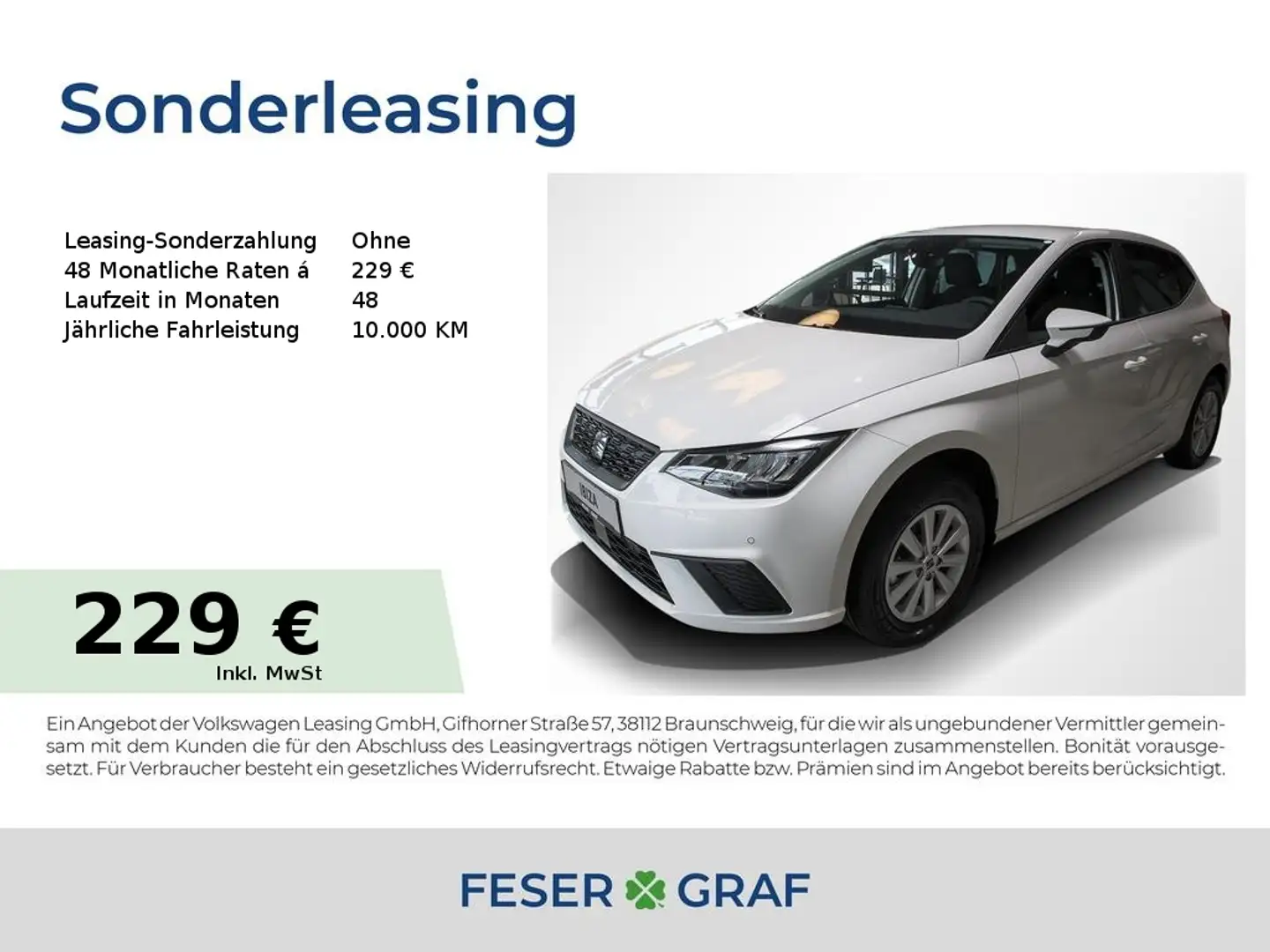 SEAT Ibiza 1.0 TSI Road Edition DSG Navi RüKa Sitzh. Weiß - 1